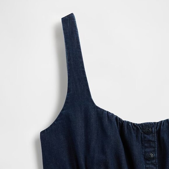 NWOT Gap UltraSoft Denim Square-Neck Mini Dress / XL - Picture 5 of 5